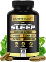 Terre Elixir 4-en-1 Aide au sommeil (120 capsules) avec/Apigenin 50mg, Magnésium Glycinate 200mg, L Theanine 200mg et racine valériane pour aide au sommeil 300mg