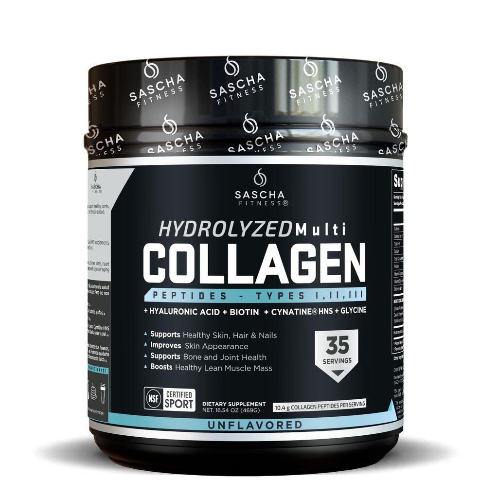 SASCHA FITNESS Hydrolysed Multi Collageen Peptides Tipes 1,2 & 3 