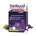 Sambucol Comprimés de soulagement du rhume et de la grippe - Médecine homéopathique du rhume, Remède à froid pour les adultes, Berceau aîné noir pour les rhumes, Remède à froid au zinc - 60 Nombre