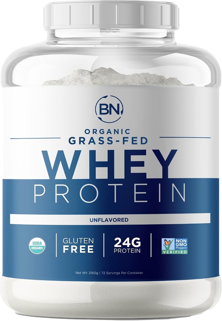 Poudre de protéines de lactosérum bio - USDA Organic – 24g High Protein - 5 lb/72 portions - traitées à froid - Non-OGM - sans rBGH - Wisconsin USA