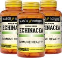MASON NATUURLIJKE Echinacea, Immuunsysteem Booster, Ondersteunt algemene gezondheid, kruidensupplement, 60 capsules (verpakking van 3)