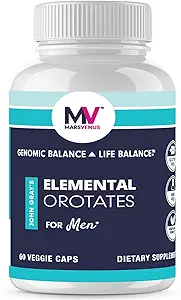 MARS VENUS Stress Relief Supplement met Lithium Orotate Ashwagandha Saffron Berberine Rhodiola Bacopa Fulvic Minerals - Elemental Orotates Mood Support Capsules voor mannen - 60 Tel.