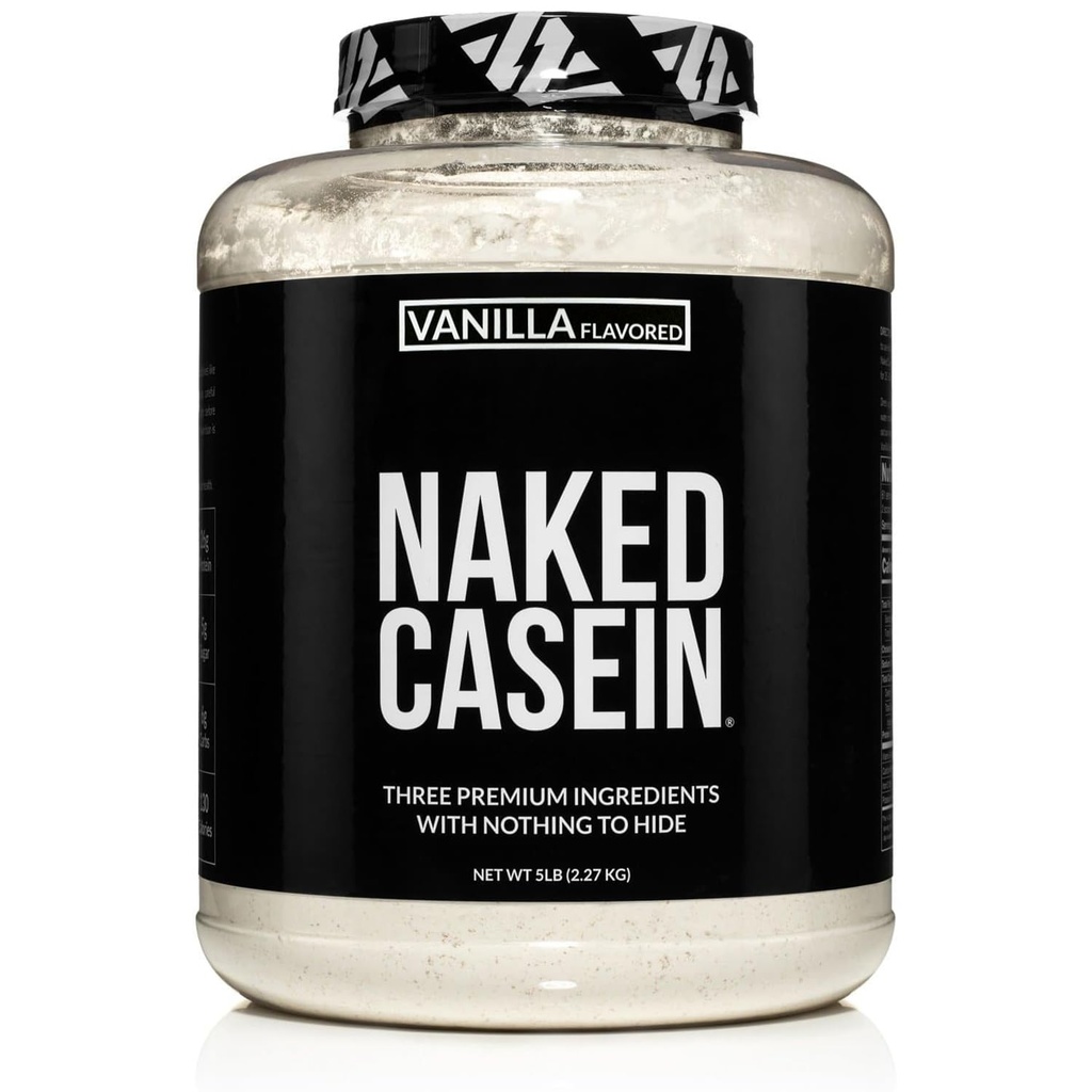 NAKED Caseïne - Vanille Micellar Caseïne Proteïne - 5 pond Bulk, GGO-vrij, glutenvrij, sojavrij, conserveringsvrij - Stimuleren spiergroei - Verbeteren herstel - 61 porties