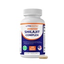 Capsules Vitamatic Shilajit Complex, faites avec Ashwagandha, Rhodiola, Ginseng, Cordyceps, Ginkgo, Nettle, Turmeric - 120 Capsules Veggie - Extra Strength Shilajit Extrait pour hommes et femmes