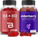 NutraChamps Vitamine B12 Gommies et Gommies de mûres aînées