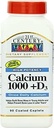 21e eeuw calcium, 1000mg Plus vitamine D, 90 tabletten (verpakking van 4)