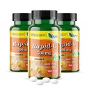 America Medic & Science Rapid-C 500mg Vitamine C-supplement (3 Pack of 100 Tablets) Energy Booster, Daily Immuun System Support, Antioxidant 