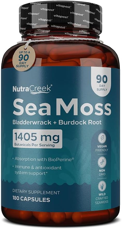 Sea Moss  Prebiotic & Immuun Support 90 Days Supply - 180 Capsules