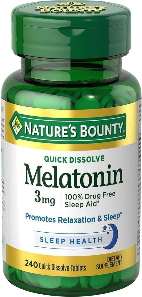 Bounty Melatonine 3 mg tabletten 240 tabletten (verpakking van 4)