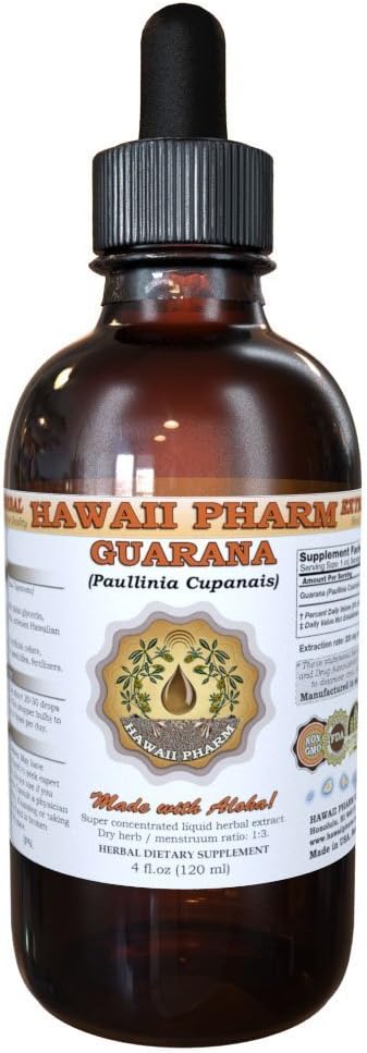 Guarana Liquid Extract, Guarana (Paullinia Cupanais) Tinctuur Supplement 4 oz