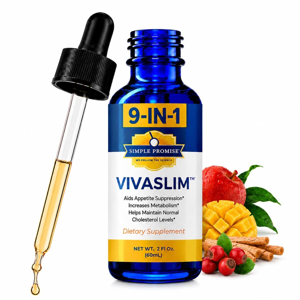 Eenvoudige belofte VivaSlim - vloeibare supplement met Maca Root, Rhodiola Rosea & African Mango - Ondersteunt Metabolisme, Appetite Control & Weight Management - 2 fl oz