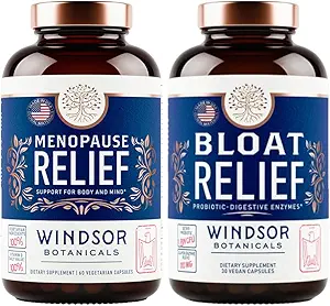 WINDSOR BOTANICA Menopauze supplementen en Bloat Relief Probiotic - Vrouwelijke Helath Bundle