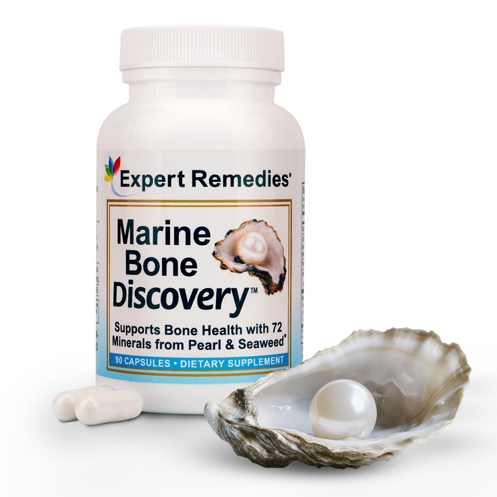 Marine Calcium Bone Density Supplement, 3.5X Absorbeerbare Pearl Calcium & Ijslands Marine Algen, met Magnesium, Vitamine D3 K2 & Meer, Biologische, Holistische Alternatieve, Astronaut Advies - 30 Days Supply