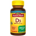 Nature Made Vitamin D3 1000 IE (25 mcg), Vitamine D supplement voor bot, tanden, spier- en immuungezondheidsondersteuning, 100 tabletten, 100 dagen levering