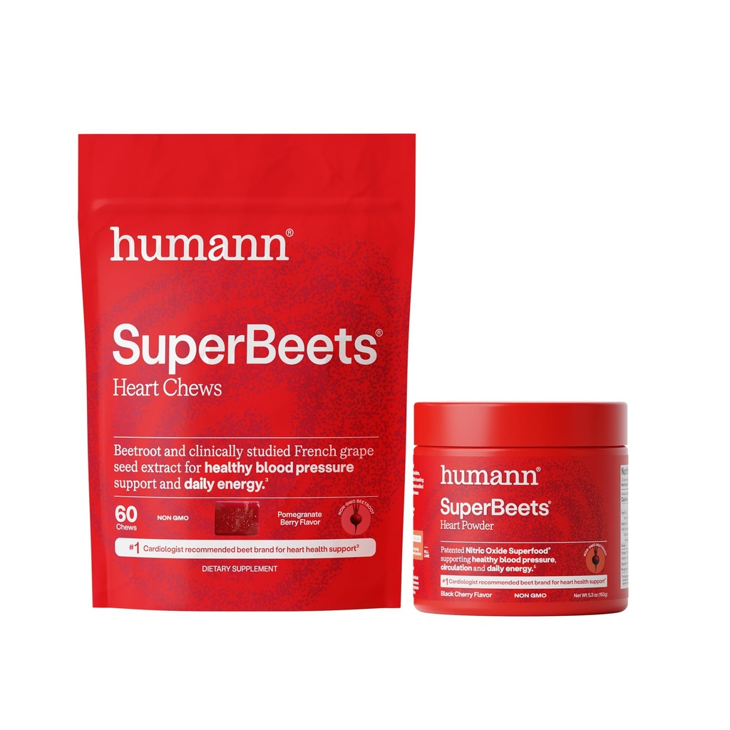 Humanen SuperBeets Heart Chews & Black Cherry Powder