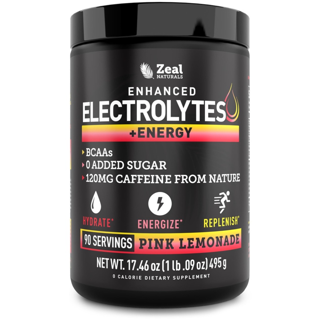 Pre-Workout Electrolyte + Energy Powder Drink Mix (90 Servings 
