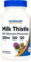 Nutricost Milk Thistle Capsules 300mg, 120 Capsules (80% Silymarin) - Glutenvrij & Non-GMO