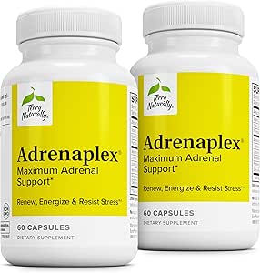 Terry Naturally Adrenaplex - Adrenal Gland Function Supplement - Glandular Support with Vitamins C & B6 - Supports Healthy Adrenal Function - Keep Out of Reach of Children - 60 Capsules (Pack of 2)