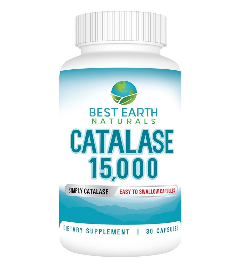 Meilleur supplément Catalase Earth Naturals 15 000 - Suppléments capillaires pour cheveux forts - 30 jours d'approvisionnement