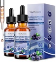 2 verpakkingen NAD-supplementen voor vrouwen en mannen, NAD Nicotinamide Riboside Resveratrol 900 mg & Quercetin, Niacin, Collageen, Biotin, Liquid NAD Plus Supplement NR900 Voor Anti-Aging Skin Energy Longevity Focus