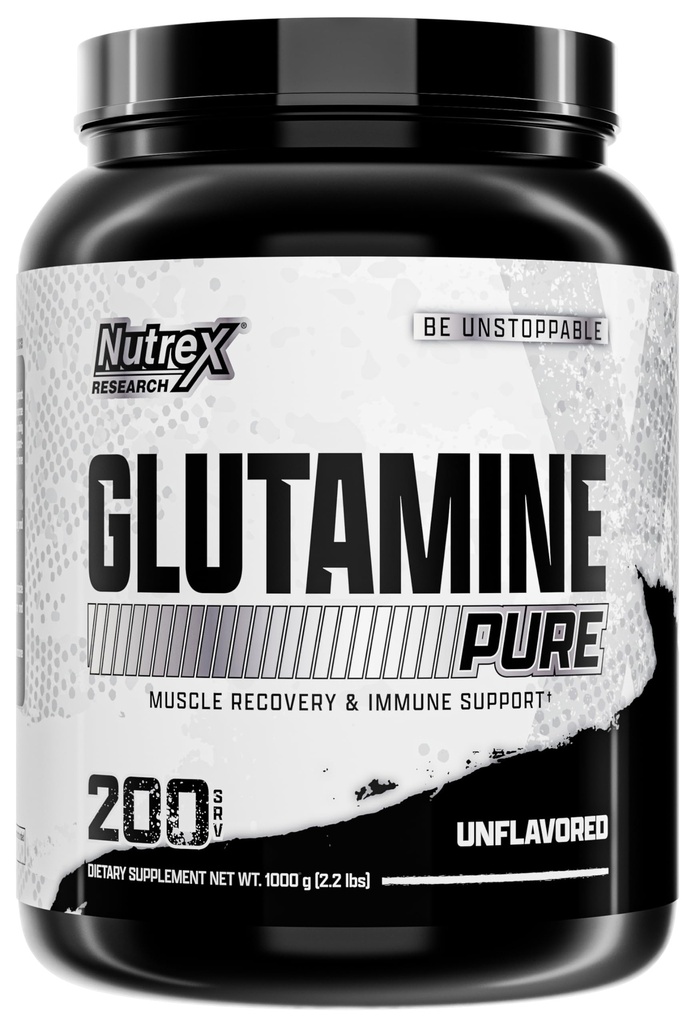 Nutrex Research L-Glutaminepoeder - 200 porties - Pure Unflavored, Non-GMO & Glutenvrij