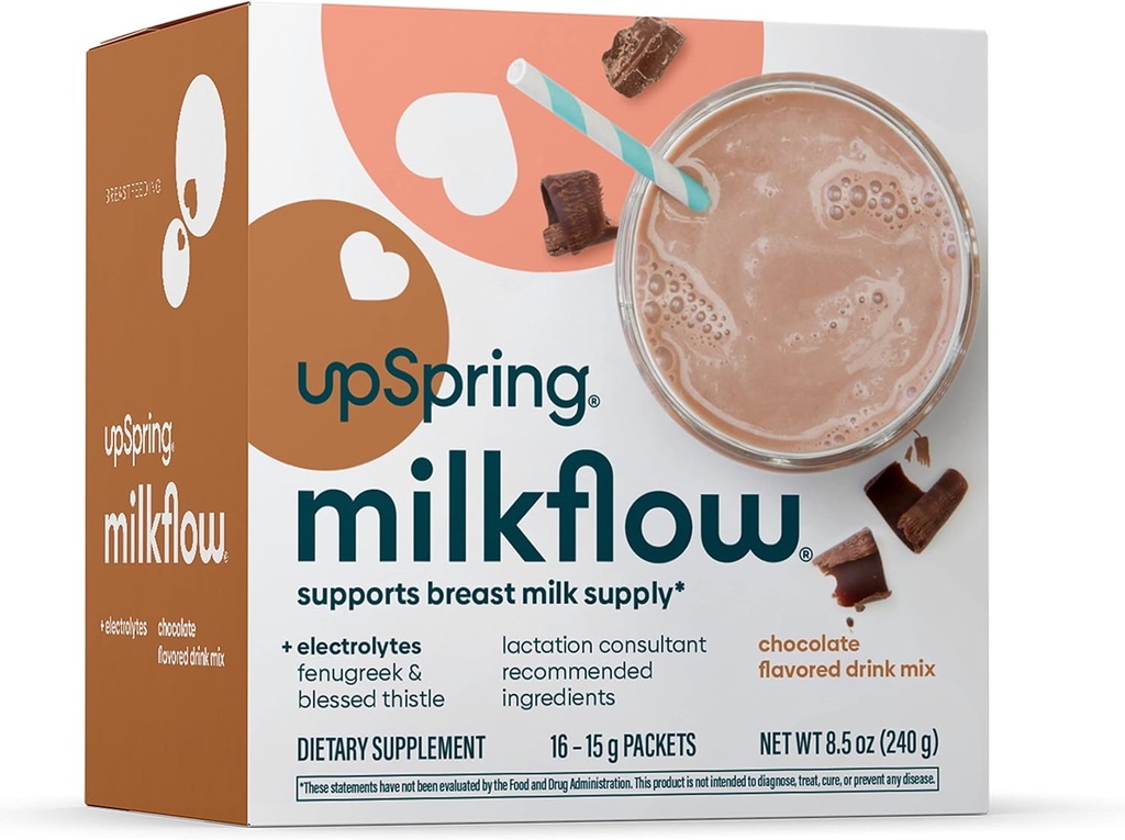 UpSpring Milkflow Electrolyte Borstvoeding Supplement Drink Mix met Fenegriek 