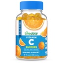 Vitamine C sans sucre – 250 mg – Supplément Gommy naturel au goût – Végétariens sans OGM – pour le soutien immunitaire – pour les adultes – 90 Gommies