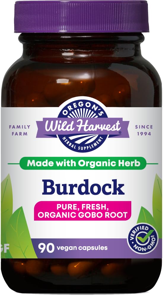 Oregon's Wild Harvest Burdock Biologische Traditioneel Kruidensupplement Non-GMO en Glutenvrij 