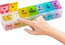 Grote pil Organizer 7 Dag met Spring-Open Ontwerp- Weekly pil Organizer 2 keer per dag met AM PM Big Compartments Pill Box voor Supplementen Pill Container houder voor Vitaminen Medicine Organisator