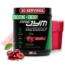 Supplément JYM Science Pre JYM Black Cherry Pre Workout Poudre pour hommes et femmes, BCAA, Nootropics, Creatine HCI, Citrulline, Beta-Alanine, Betaine, Taurine, Huperzine, 30 portions