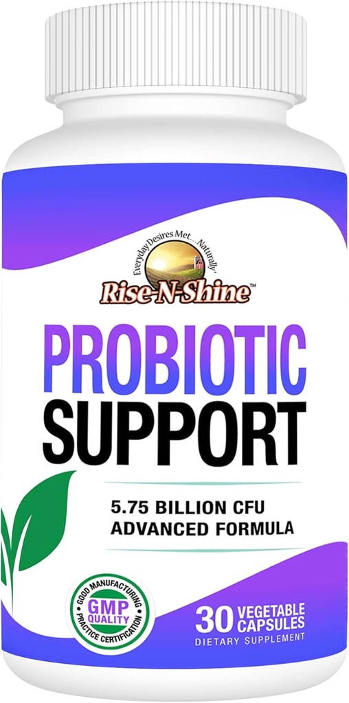 Rise-N-Shine Probiotica voor vrouwen en mannen - 5,75 miljard CFU 7 strepen - 30 capsules