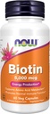 NOW Foods Supplementen, Biotine 5.000 mcg, Aminozuur Metabolisme*, Energieproductie*, 60 Veg Capsules