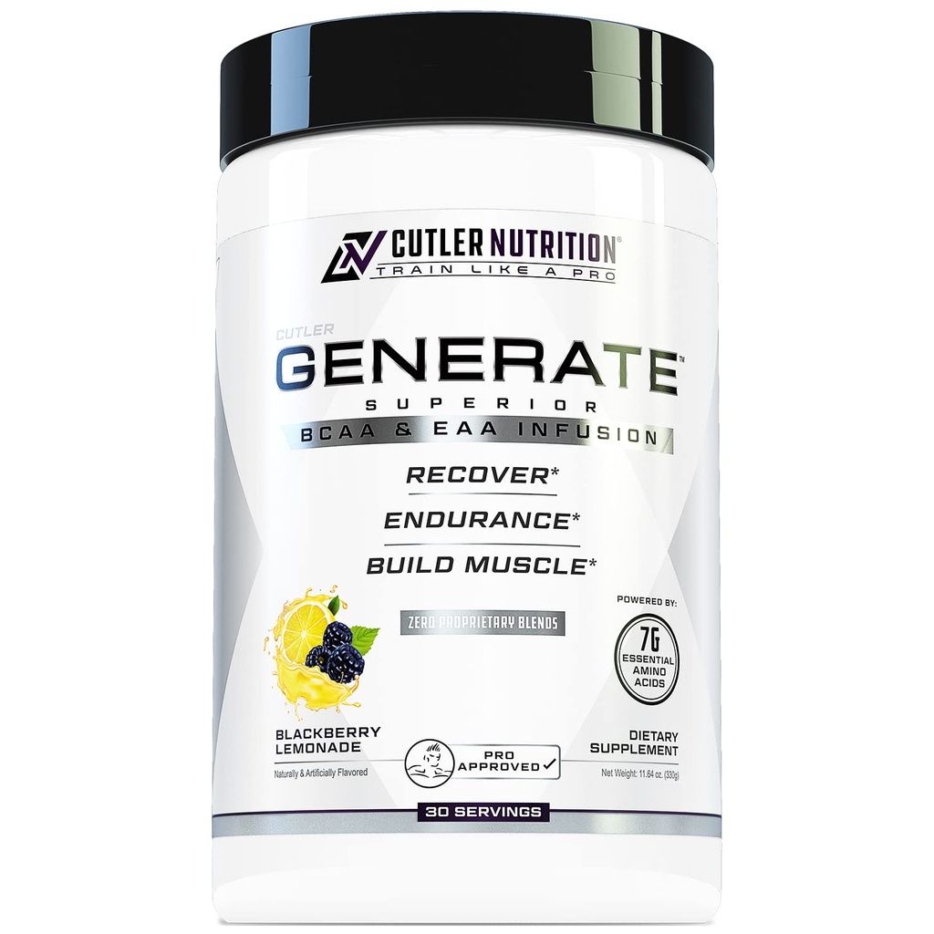 Genereer EAA en BCAA Powder: Best Post Workout Recovery Drink en vertakte keten Aminozuren Supplement met essentiële Aminozuren, 5g BCAA's, 2g EAA's 