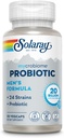 SOLARAY Mycrobiome Probiotic mannen, Probiotica voor mannen, Gut Health, Digestie, Immuunfunctie & Meer, 20 miljard CFU Heren Probiotic, 24 Strains Plus Prebiotic, 30 Servings, 30 VegCaps