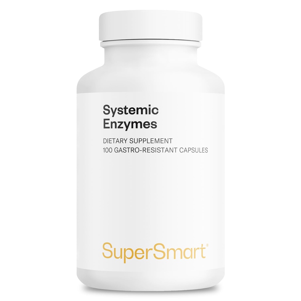 Enzymes Supersmart Systemic (haute puissance) - avec Bromélain, Protease, Lipase, Trypsine, Chymotrypsine, Peptidase, Pancréatine - Complexe des enzymes protéolytiques