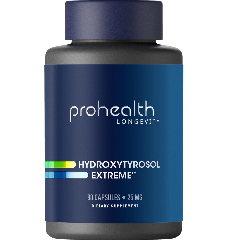 ProHealth Hydroxytyrosol Extreme - Hydroxytyrosol Supplement, Olive Leaf Extract (Olive Leaf Extract Organic) (90 Vegetarian Capsules) Gluten Free, Soy Free.