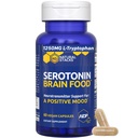 Sérotonine Cerveau Food - 1250mg L-Tryptophane & 400mg Supplément Rhodiola Rosea - Supplément de soutien de l'humeur pour le soulagement du stress - Support Neurotransmetteur avec Magnésium Glycinate & Zinc - 60 Capsules
