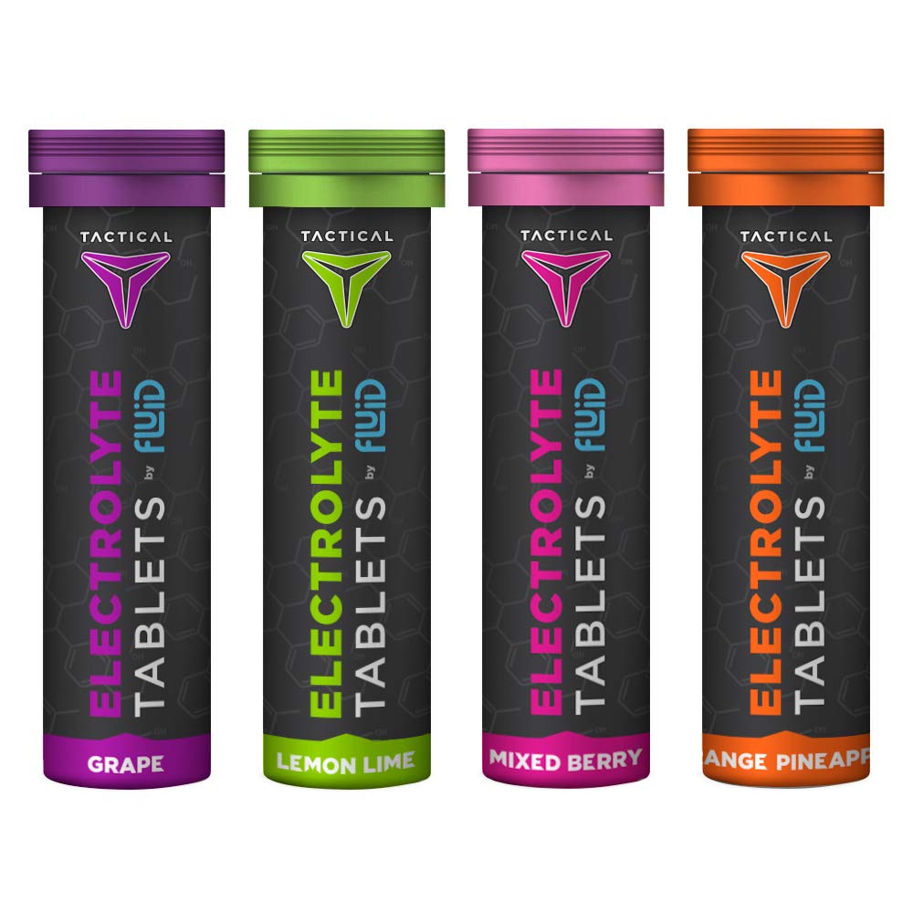 Comprimés d'hydratation effervescents, remplacement d'électrolytes et prévention de la déshydratation, 4 paquets, 40 portions (variété)
