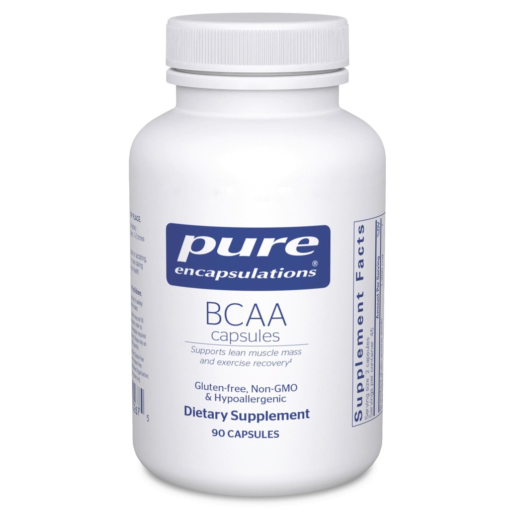 Pure Encapsulations BCAA Capsules Hypoallergeen supplement ter ondersteuning van spierfunctie tijdens de oefening*