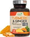 Kurkuma Curcumine Supplement 2600mg - met biologische gember & kurkuma, 95% Curcuminoïden, BioPerine Black Pepper voor beste absorptie, Nature's Vegan Joint Support, Non-GMO, gebotteld in de VS - 120 Capsules