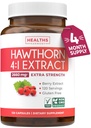 Super Potent Hawthorn Berry Extract Capsules - Hawthorn Berry Supplément fabriqué à partir de concentré de force supplémentaire pour soutenir la santé cardiaque et digestive - Vegan Non-OGM et sans gluten (4 mois d'approvisionnement)