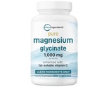 Pure Magnesium Glycinate 1.000mg, 300 Capsules 100% chelated for Max Absorbitation 