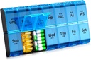 XL Large Weekly Pillen Organisator 2 keer per dag, Extra grote 7 dagen pil Box Am Pm, Dagelijkse Pillen Case Medicine Organisator met 14 afdelingen, Dag Nacht Pillen Container voor Visolie, Vitamine, Supplement