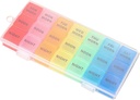 Pill Case Pill Clear Organizer Box Pill Organizer 7 Day (3 fois par jour) Weekly Pill Box 21 Fentes Organisateur de médicaments avec bouton poussoir pour les médicaments Cas de conteneur clair