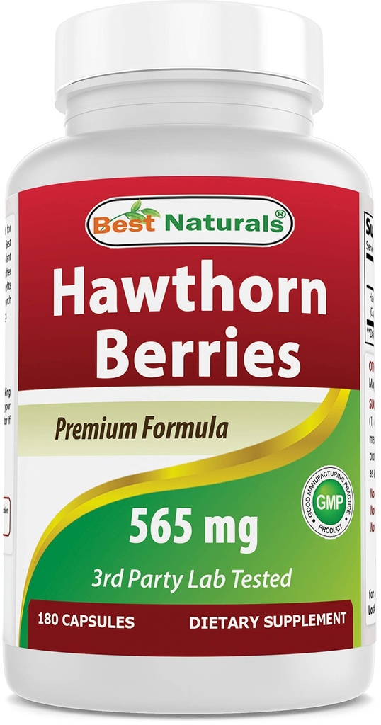 Meilleurs Berry Hawthorn Naturals 565 mg 180 Capsules (180 Nombre (paquet de 1))