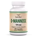 Dubbele houtsupplementen D Mannose 500mg Capsules, 90 Telling (D-Mannose voor urinaire traktatie gezondheid en blaaslijn, helpt UTI preventie) Veganistisch veilig, Non-GMO, Glutenvrij