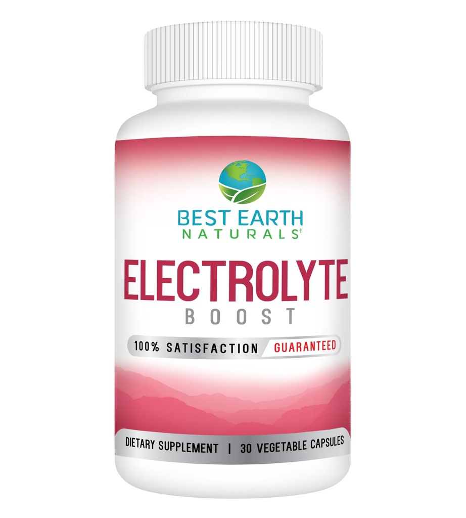 Meilleur supplément de soutien électrolyte Earth Naturals - Soutien Équilibre électrolyte avec vitamine D, calcium, magnésium, sodium, potassium, bore et plus - 30 ct. Capsules