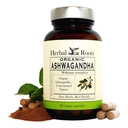 Racines à base de plantes Capsules Ashwagandha , 1 000 mg de force supplémentaire par portion , ayurvédique pour la santé globale des hommes et des femmes 60 Capsules végétaliennes