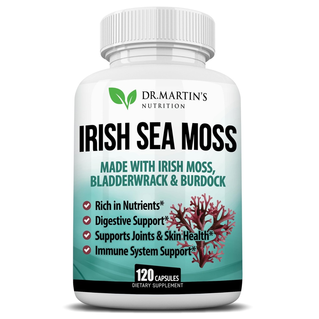 2625mg Irish Sea Moss Supplement 120 Capsules 