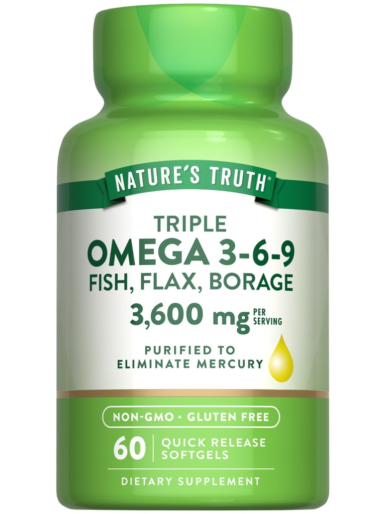 De waarheid van de natuur Triple Omega 3-6-9 Softgels 